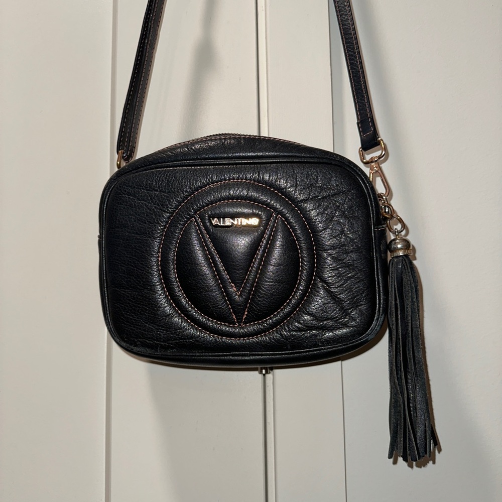 Mario Valentino Crossbody Black Leather Bag